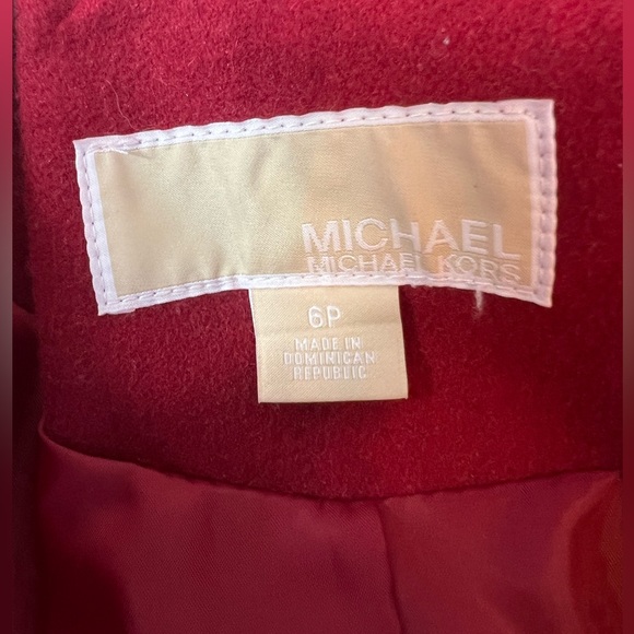 Michael Kors Red Wool Coat with Hood size 6P - Picture 14 of 14